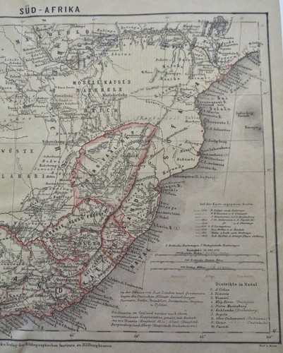 South Africa Cape Colony Orange Free State Natal c. 1867 Ravenstein map - Picture 3 of 4