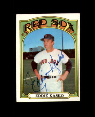 Eddie Kasko Signed 1972 Topps Boston Red Sox Autograph 1
