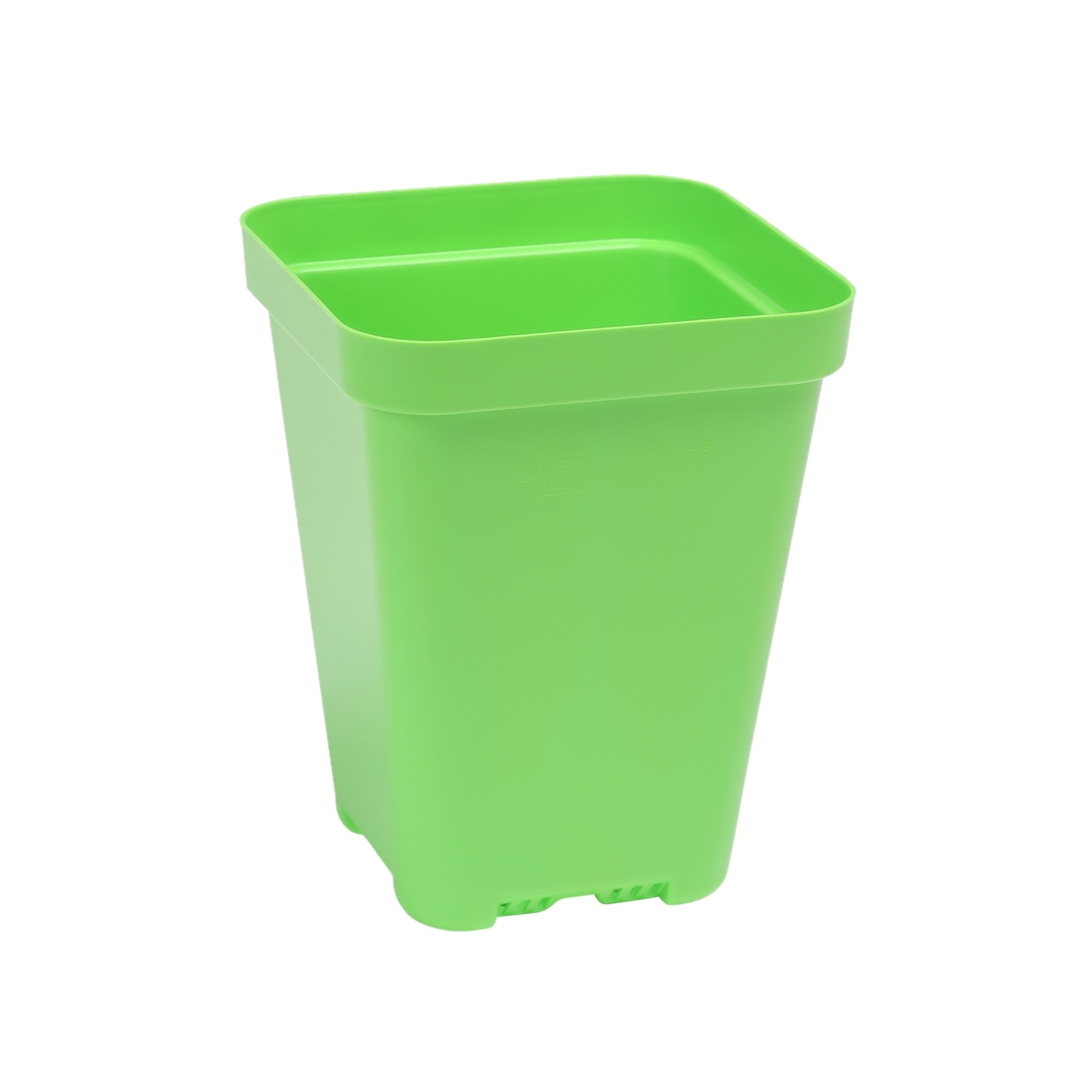 SUNPACK 3.3" x 3.3" Seed Starting Square Insert Pot, Green, 4" (Pack of 18)