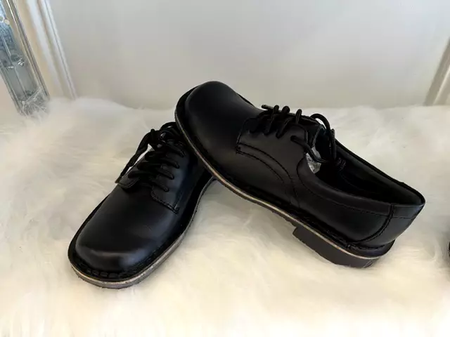 Harrison Indy II SNR 9M Girls Youth Leather School Shoes Black