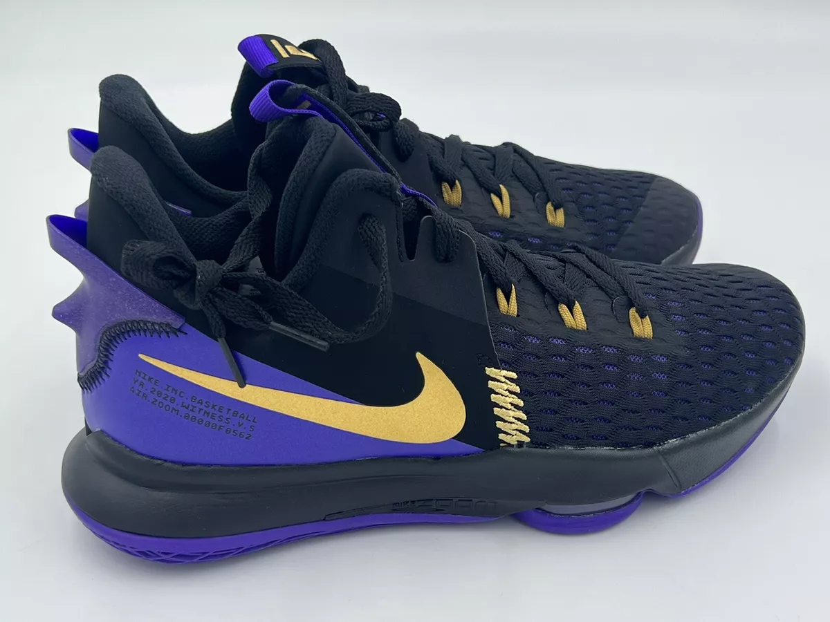 Purple and gold tennis shoes sale