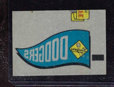 1966 Topps Rub Offs Los Angeles Dodgers Pennant, EX, Rare!