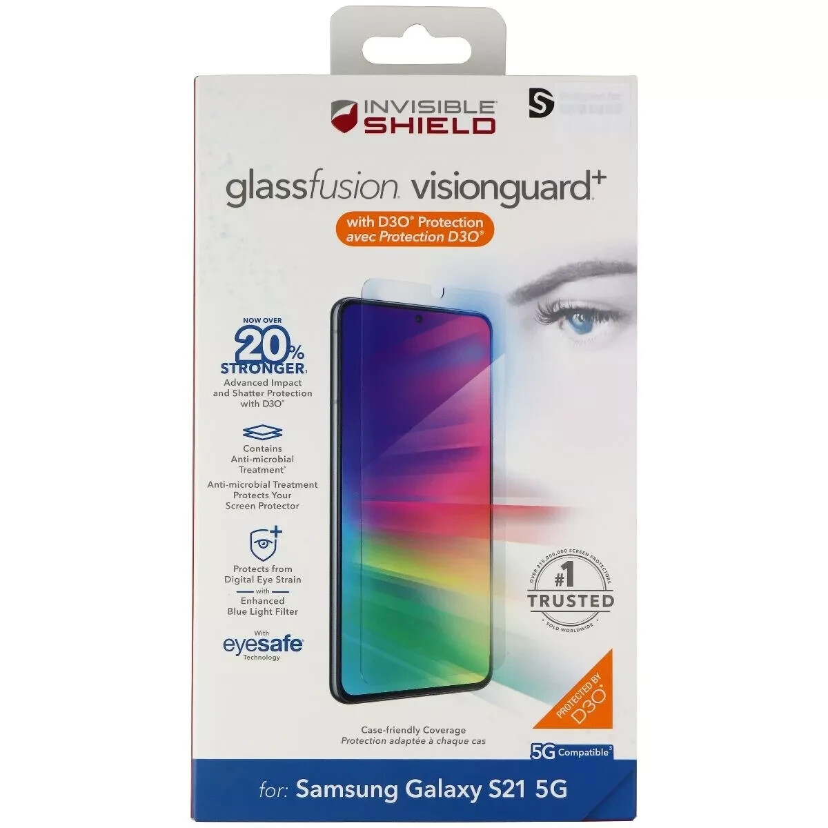 ZAGG InvisibleShield (GlassFusion VisionGuard+) Screen for Galaxy