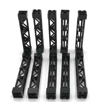 FIT FOR LEGO New 10 Black Support Girder Triangular 2x2x10 #58827 — Compatible With Lego