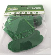 St Patricks Day Garland Leprechaun Hat Shamrock 6ft Felt Bullseye Like Lucky