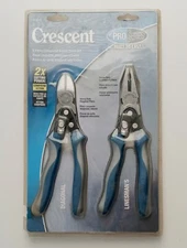Crescent 2 Pc 8" Pro Series Compound Action Dual Material Plier Set PSCA2SET