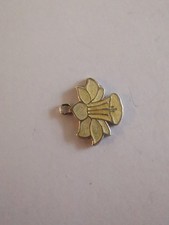 Vintage Sterling Silver Enamel Daffodil Charm R99