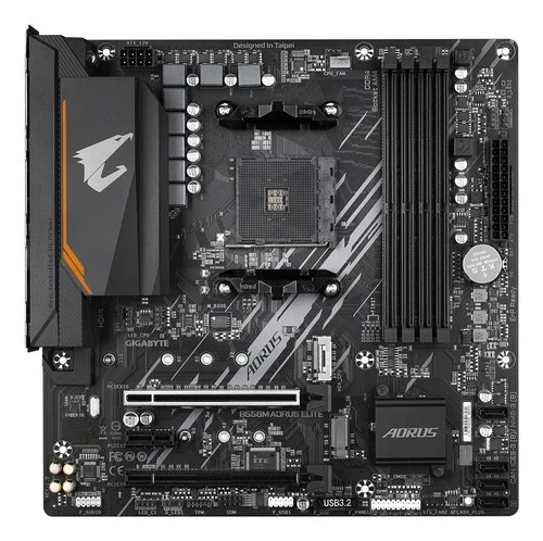 GIGABYTE B550M AORUS ELITE Scheda madre - CPU AMD Ryzen 5000, VRM a 5+3 fasi, fi - Immagine 2 di 3