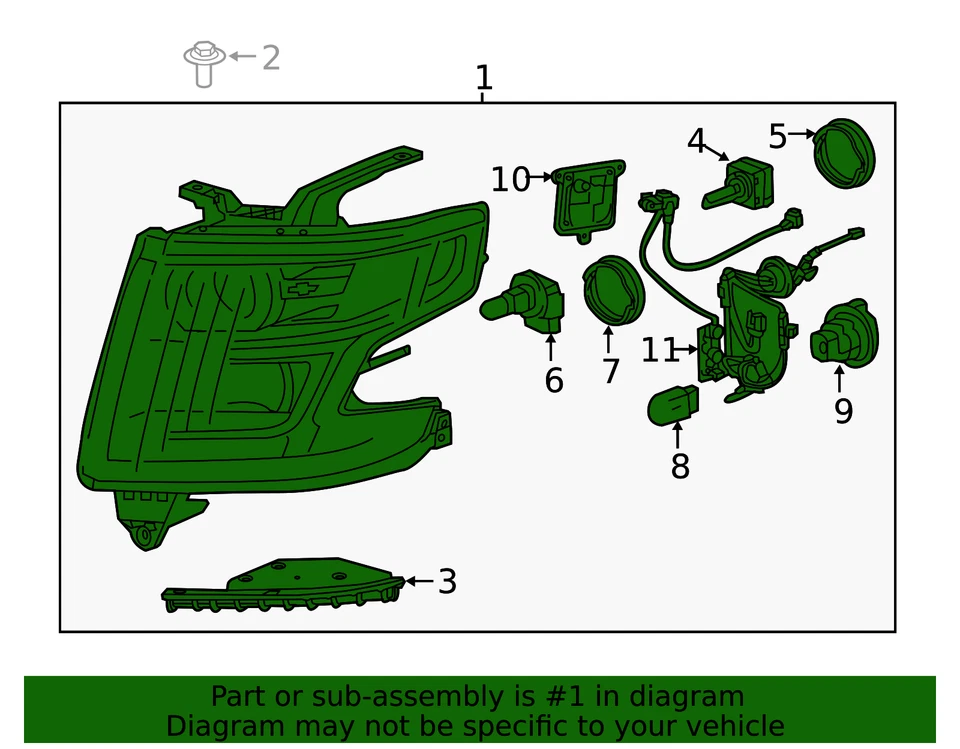 Faro lateral del conductor genuino GM 84582597 Foto 3 de 3