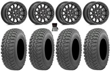Valor V09 Beadlock 15 Wheels Charcoal 33 Mongrel Sq Tires Can-am Maverick R