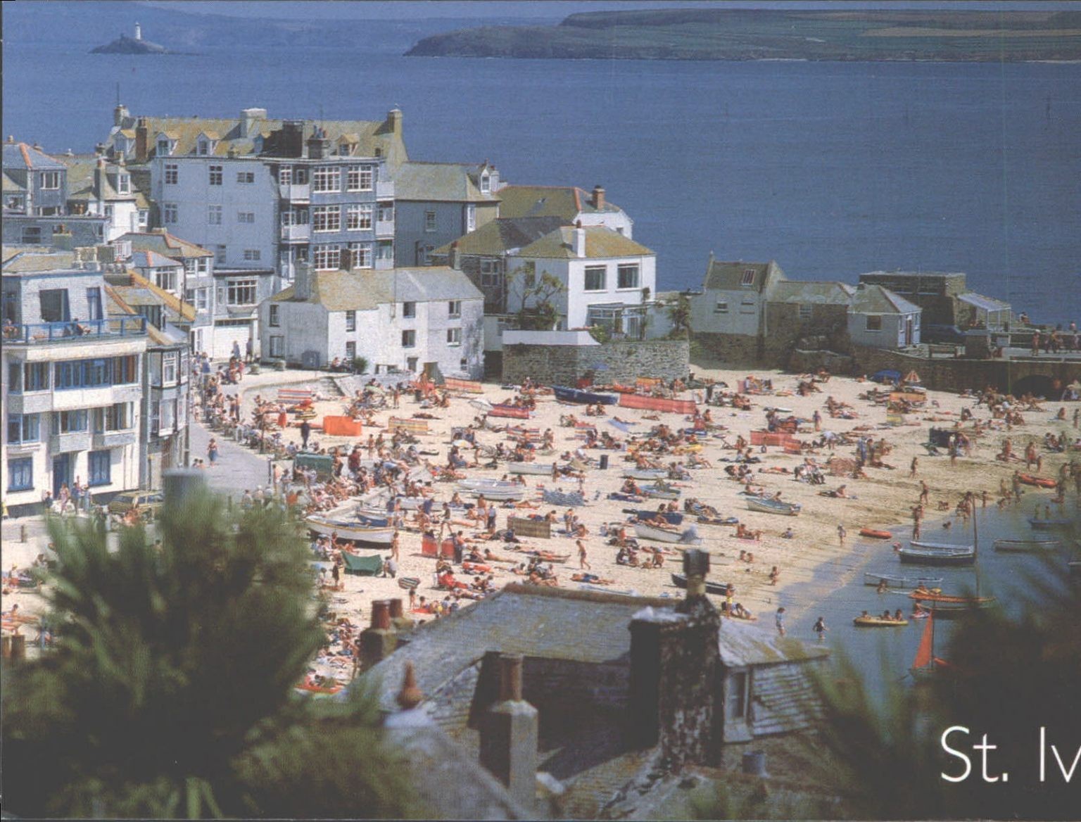 St. Ives Cornwall England Beach Scene John Hinde Photo Postcard 2003