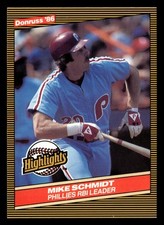 Mike Schmidt 1986 Donruss Highlights #4 Phillies Baseball *165
