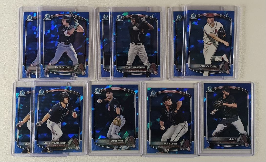 [11] PATRICK FORBES CURLEY 2025 BOWMAN CHROME DRAFT 1ST SAPPHIRE Q6642