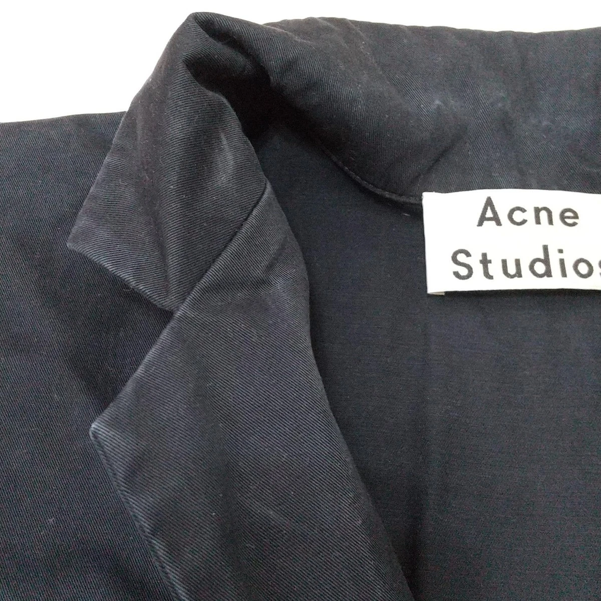 Autentico ACNE STUDIOS Abito da donna in cotone blu scuro [materiale esterno]