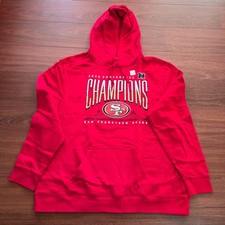 Fanatics Mens 2XL San Francisco 49ers 2023 Conference Champs Red Hoodie NFL