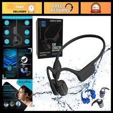 Waterproof Bone Conduction Headphones, 64GB MP3 Player, Open-Ear Design, Mic, Se