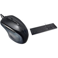 Kensington Profit Mouse - Full-Sized 5-Button Optical Wired Mouse - Black (K7236