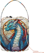 Yarn Storage Bag Small Crochet Bag Knitting Bag Organizer Dragon Yarn Bags fo...