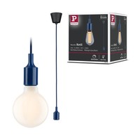 Neordic Pendelleuchte Ketil E27 Max. 60W Nachtblau, Schwarz Dimmbar Silikon, Kun