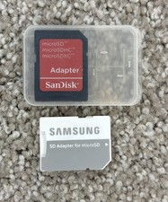 Lot of 2 microSD Adapters - SanDisk Samsung - microSDHC - microSDXC