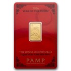 2026 Pamp Suisse 5 gram 9999 Fine Gold Bar Year Of The Horse Lunar Legend Series