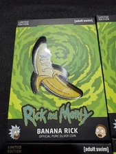 Limited Edition Rick & Morty Banana Rick 1 Oz Ounce Silver Coin 1499 Made NICE!!