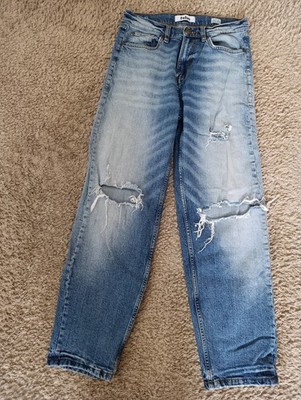 FSBN Jeans   Hose Jeanshose Baggy Nick 28 30 Blau Herren Löcher Breit Geschnitt