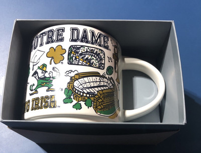 Starbucks Notre Dame Mug (Box has minor flaw/shelf wear)
