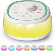 DONOW White Noise Sound Machine with Light Bluetooth, 30 Soothing Green 