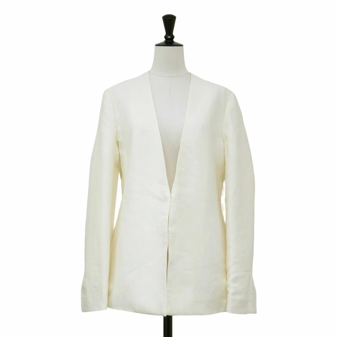 OFF WHITE Giacca Plage bianco sporco bianca taglia: 36 (S) 24 primavera estate shantung usata BEEG 0