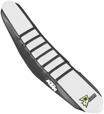 Dcor Factory Reinforced Seat Cover - Black/White/Black with Ribs 30-30-217