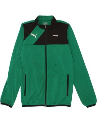 Puma Jungen Grafik Trainingsanzug Oberteil Jacke 15-16 Jahre 2XL Grün Colourblock AF02