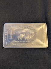 1 Troy oz .999 Pure Titanium American Buffalo Bar