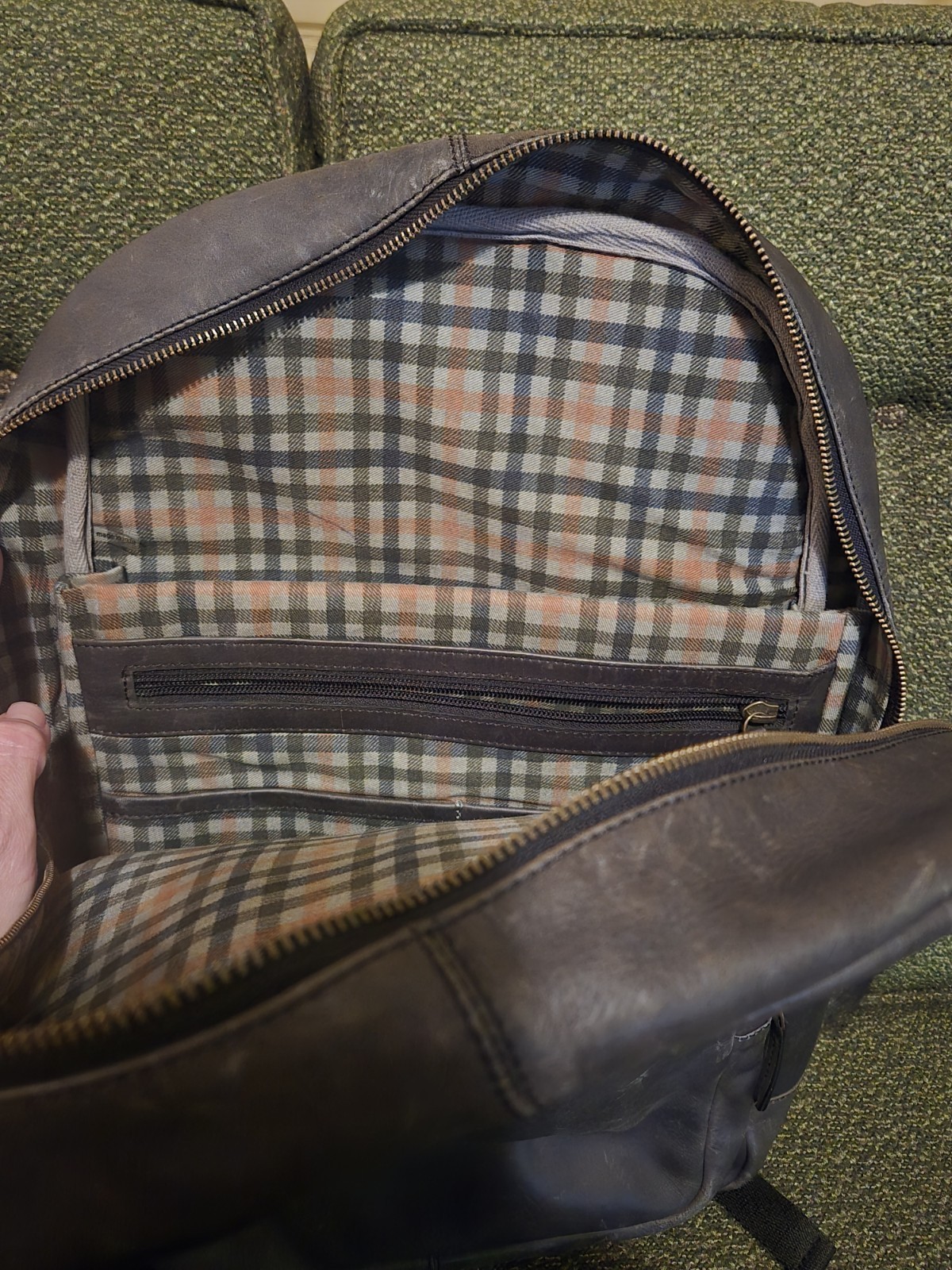 Johnston and Murphy Leather Computer Backpack Gra… - image 12