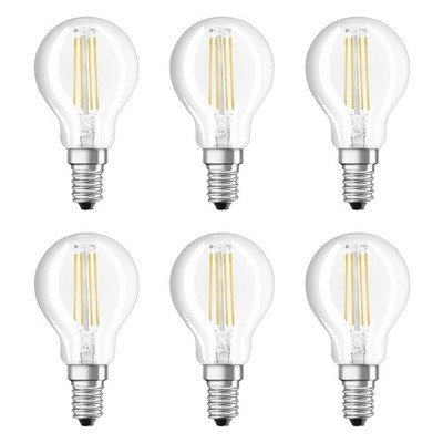 Osram E14 LED Kugellampe P45 5W 470lm 4000K 230V 45mm 6 Stück