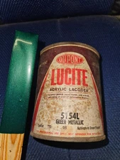 DuPont Lucite Acrylic Lacquer 5154L Green Metallic One Pint NOS