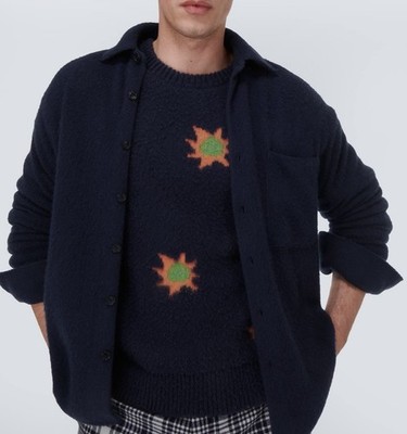 ZEGNA X THE ELDER STATESMAN Brushed 'Oasi Cashmere' Knit Overshirt