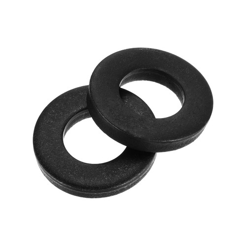 20Pcs Carbon Steel Flat Washers, M14x28x5mm Black Oxidized Grade 8.8 ...