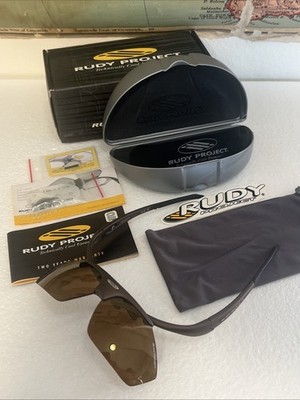 Rudy Project PERCEPTION Brown Velvet Polarized Cycling Golf Sunglasses W/ Case +