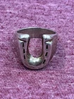 Vintage Versani .925 Silver Horseshoe Ring. Aprox size 8.5-9