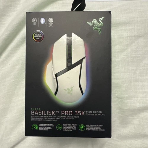 Razer Basilisk V3 Pro 35K Wireless Gaming Mouse White . Open box. NEW