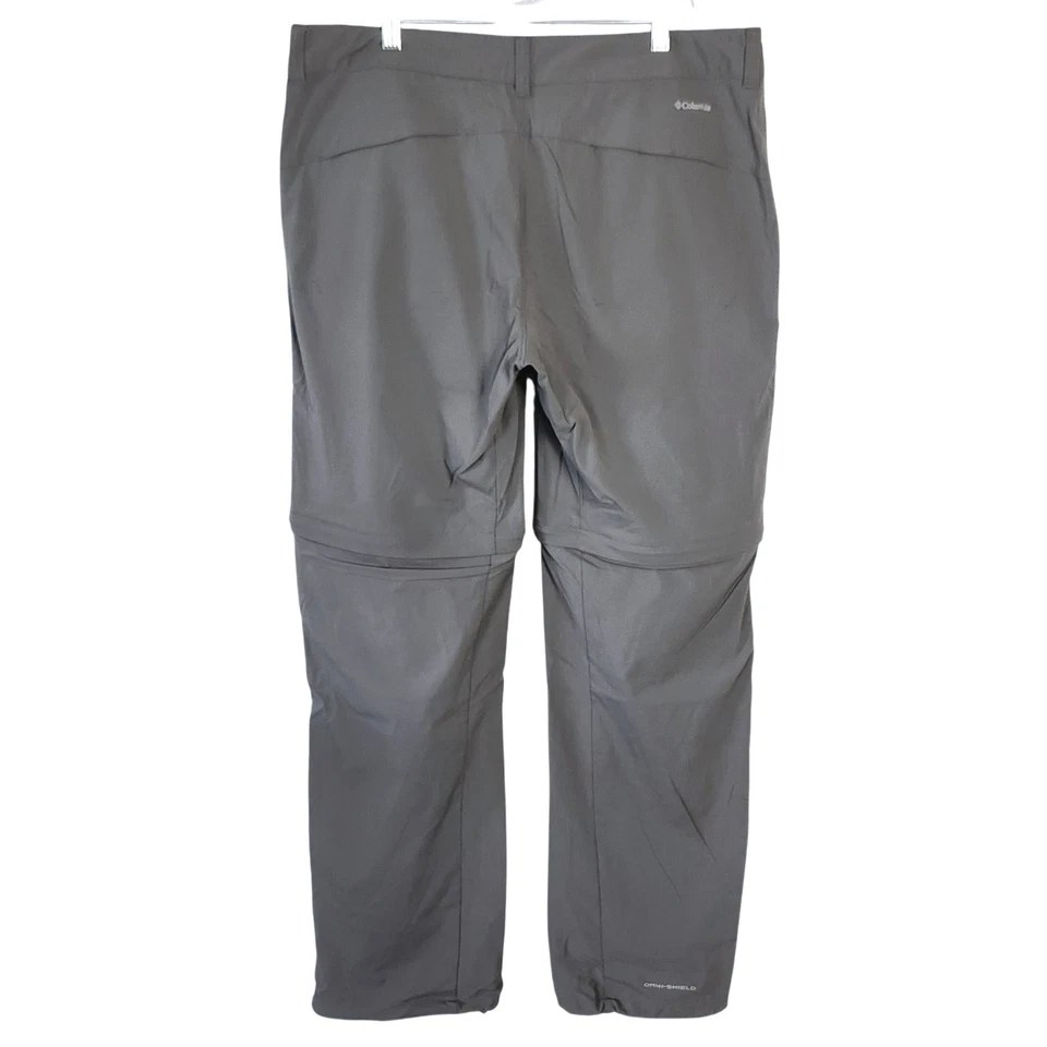 Pantalones de Senderismo Columbia Convertibles para Mujer 16W Regular Gris Exterior Cremallera Carga Foto 2 de 4