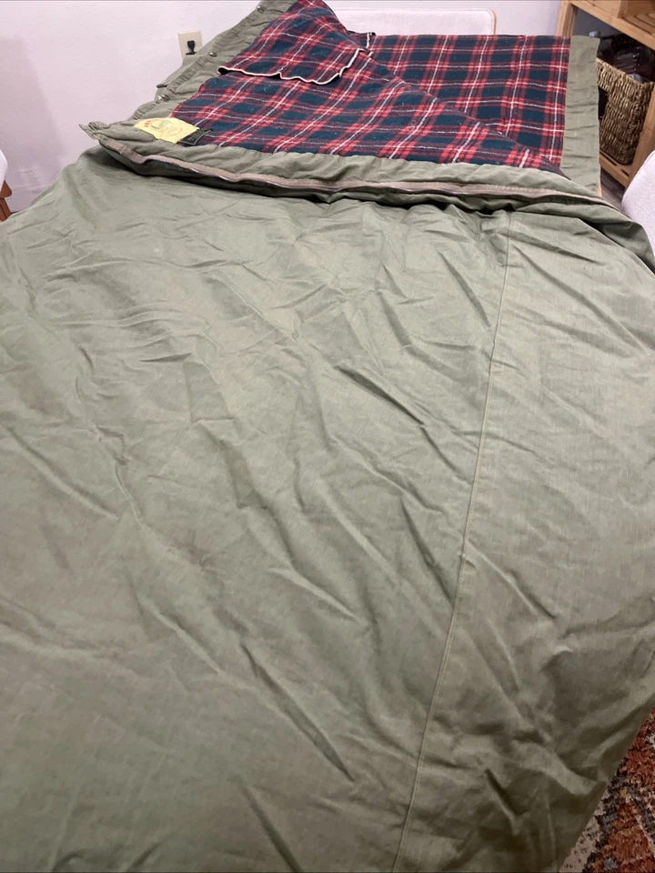 Woods Arctic 2 Star Down Filled Abercrombie  Fitch Wool Hunting Bag 76x74 Nice! - Image 3 of 4