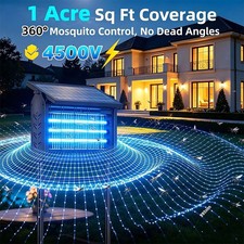 4500V Electric Solar Bug Zapper Fly Trap Insect Zapper Mosquito for Outdoor