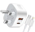 For iPhone 14Pro Max 14 13 12 11 Fast Charging 20W USB-C PD Plug Charger & Cable