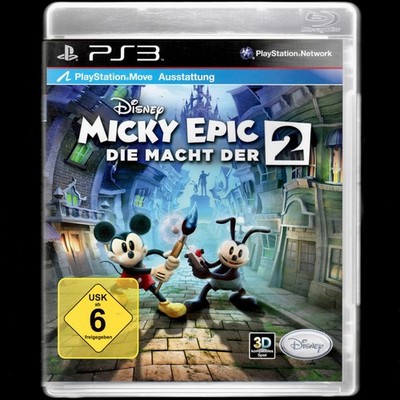 Disney Micky Epic Die Macht der 2 PS3 Move Spiel Adventure PlayStation3 Game CIB