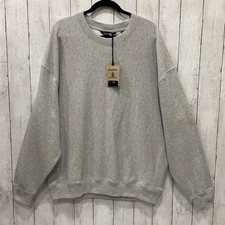 NWT Chubbies Men's Comfort Crewneck Sweatshirt Large 100% Cotton Light Grey
