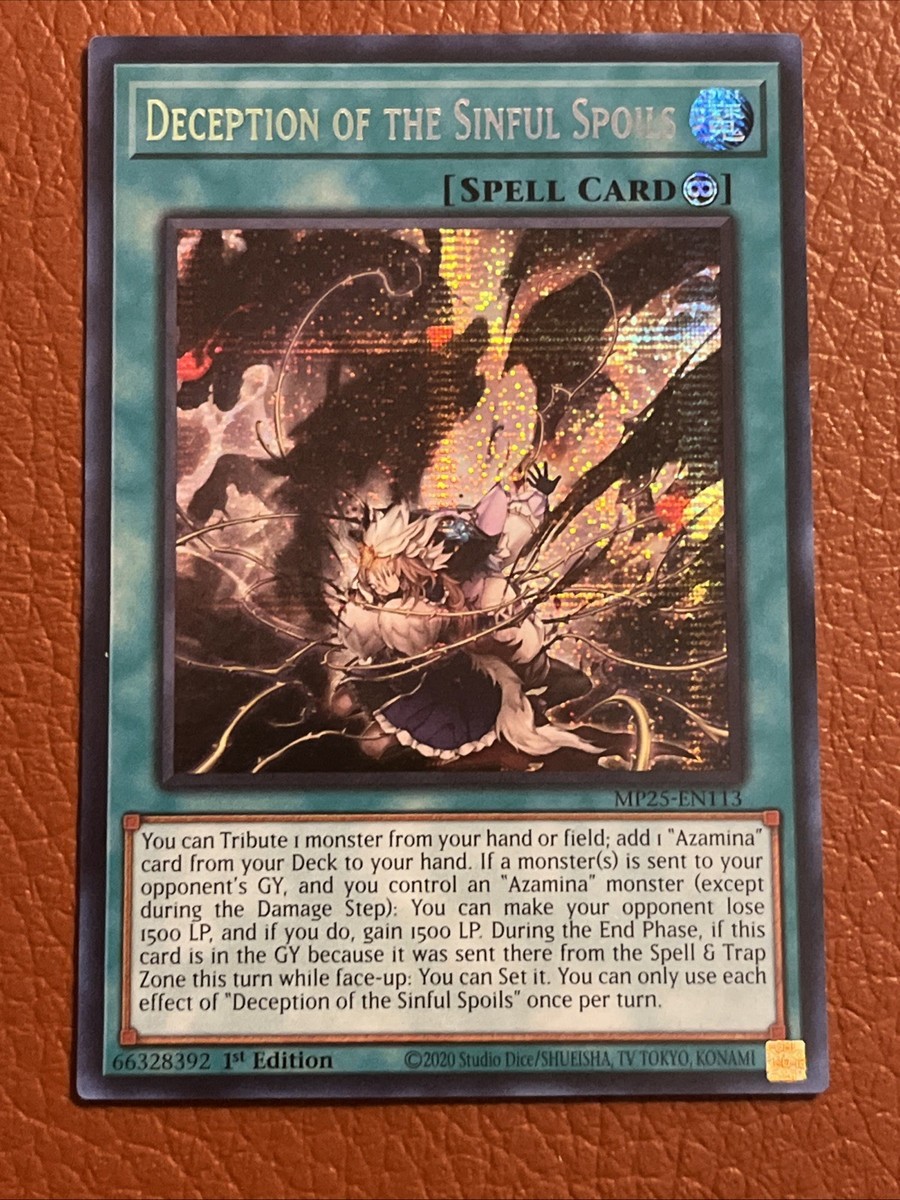 Yu-Gi-Oh! Deception of The Sinful Spoils 1st Ed. Prismatic Secret Rare MP25 NM