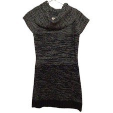Lei Junior Knit Sweater Dress Size Medium Stretch Casual Heather Grey NWT