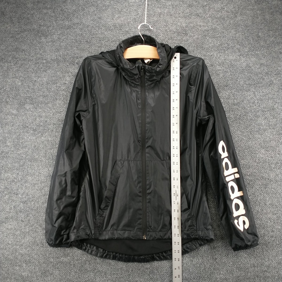 ★as''on★WOODY WINDBREAKER / BLACK★正規品/韓国送料込 Adidas Mens Full Zip Hooded Windbreaker Jacket Black XS